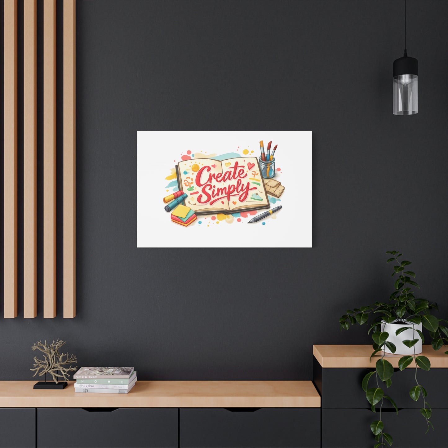 Create Simply Notebook Art Canvas | handmade marker aesthetic, hand-drawn doodle