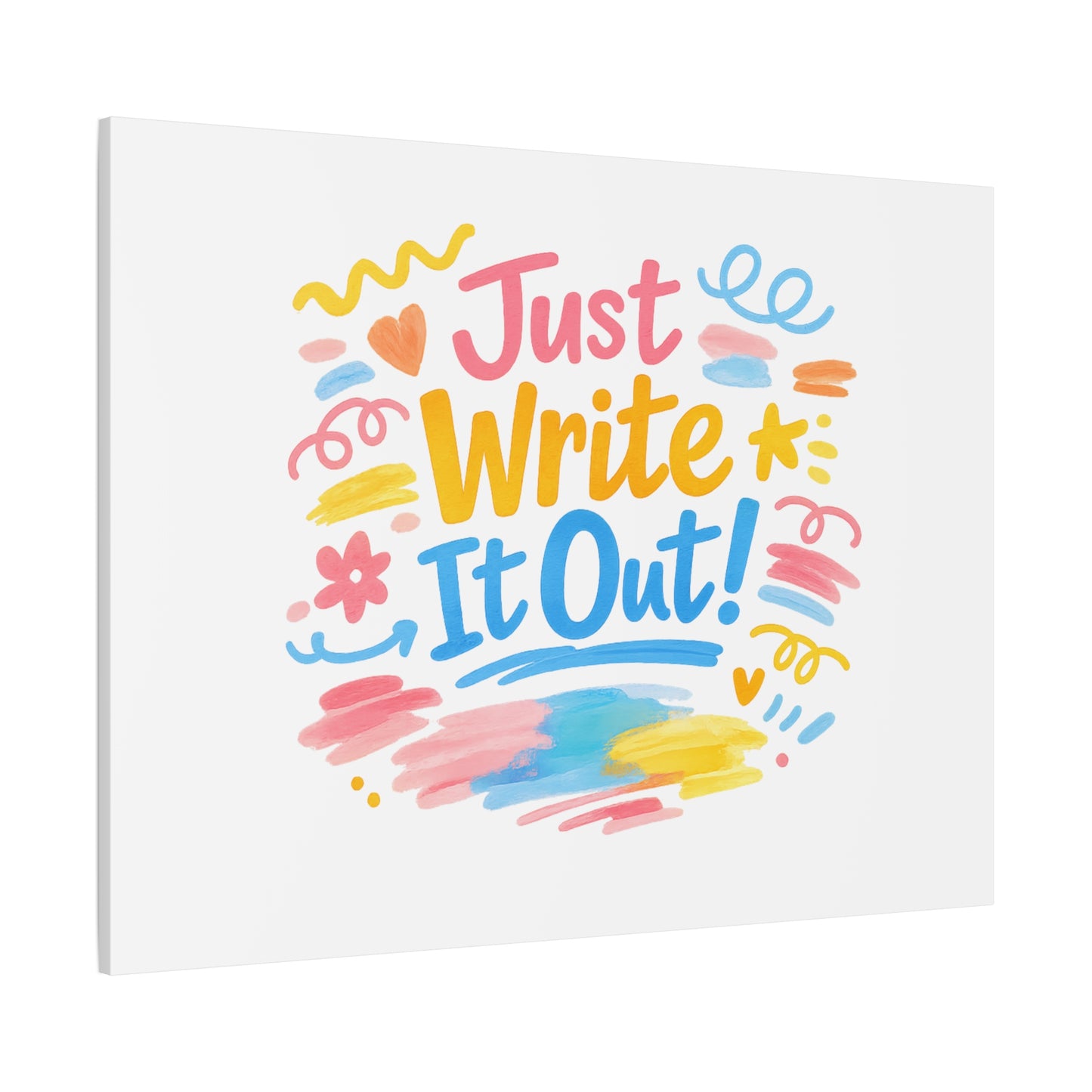 Just Write It Out! Canvas | handmade marker aesthetic, doodle art