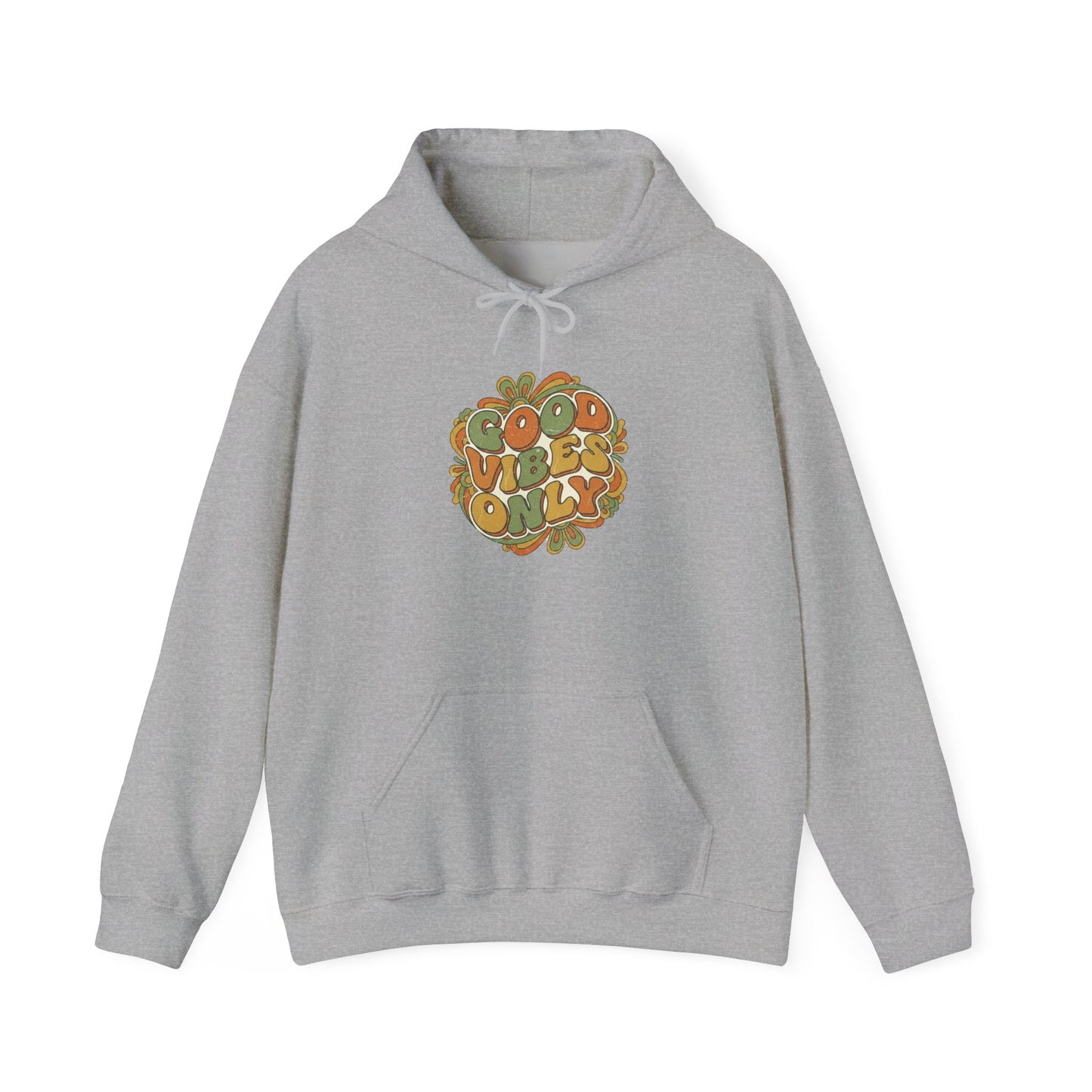 Good Vibes Only Hoodie — Retro Floral 'Good Vibes Only' Graphic Sweatshirt
