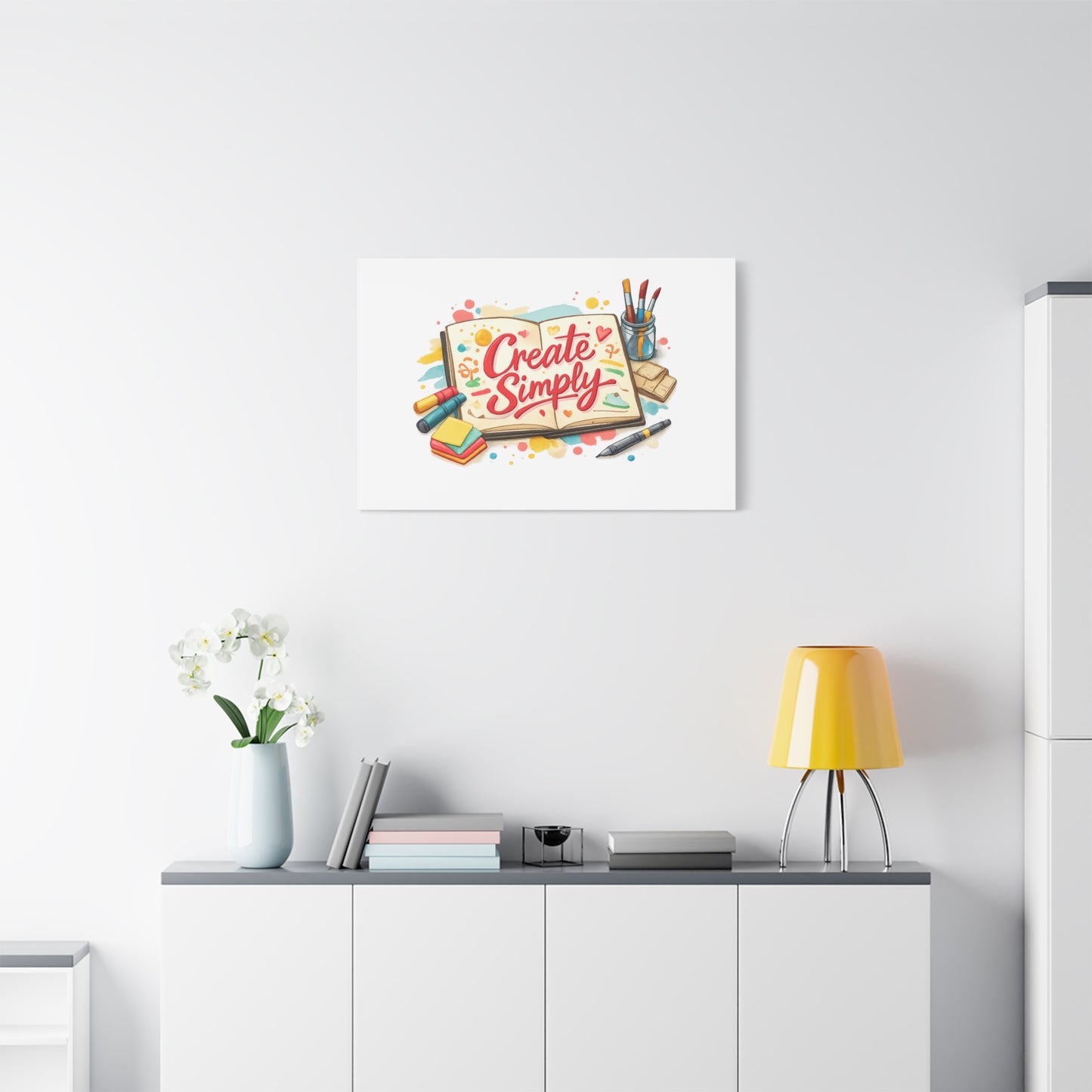 Create Simply Notebook Art Canvas | handmade marker aesthetic, hand-drawn doodle