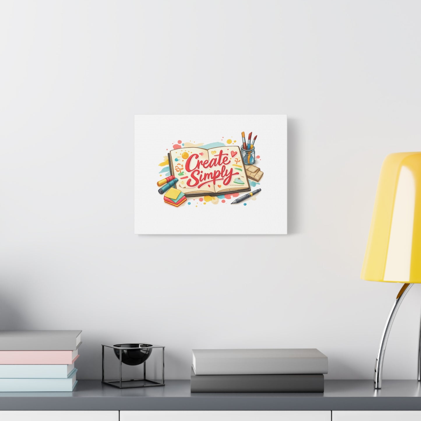 Create Simply Notebook Art Canvas | handmade marker aesthetic, hand-drawn doodle