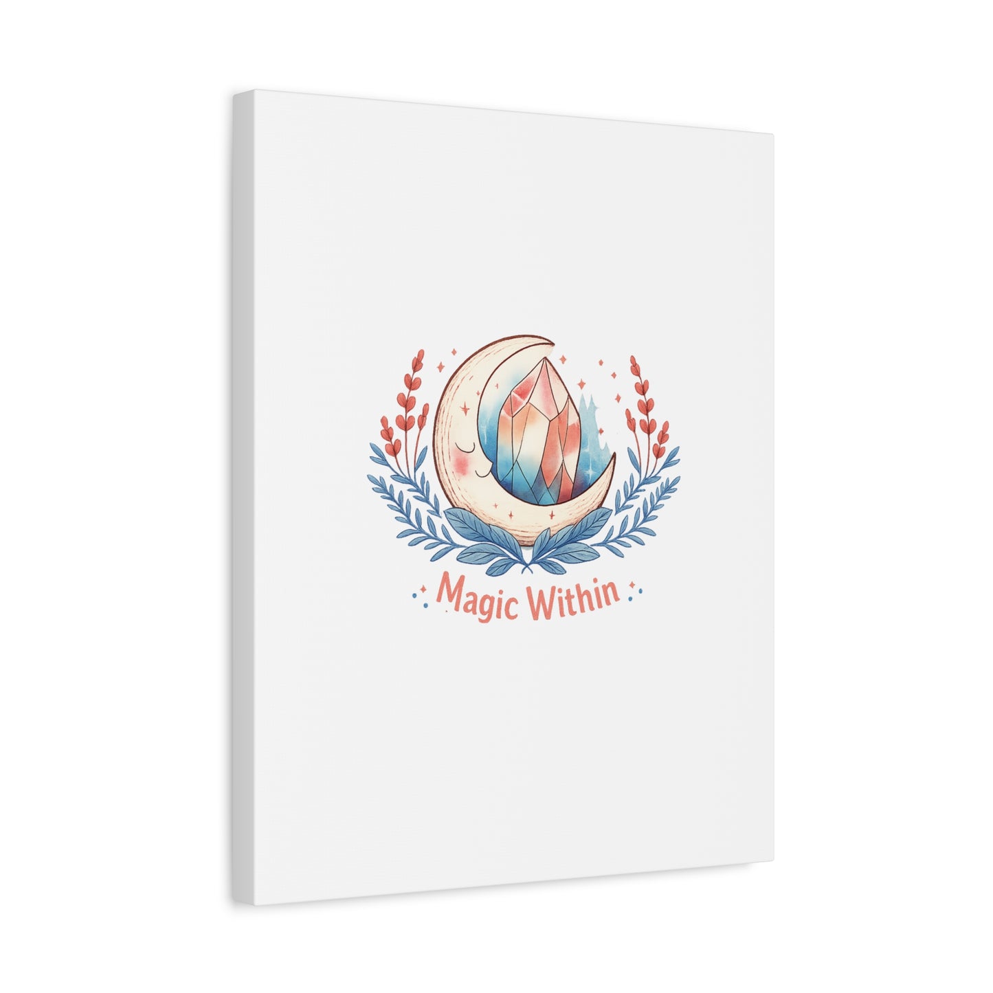 Magic Within Moon Crystal Canvas | witchcore, moon phase, crystals