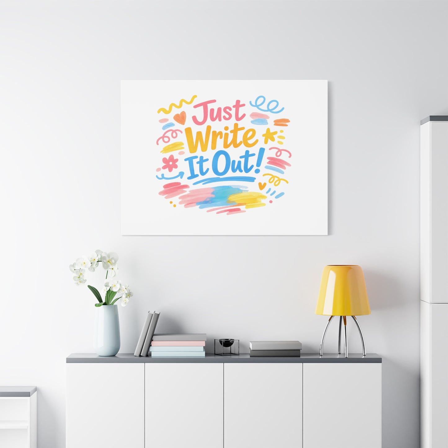 Just Write It Out! Canvas | handmade marker aesthetic, doodle art