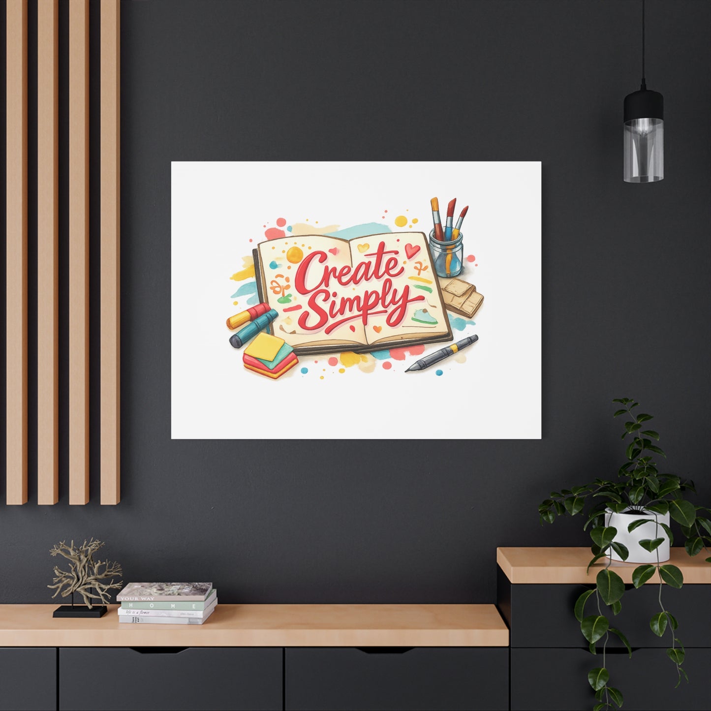 Create Simply Notebook Art Canvas | handmade marker aesthetic, hand-drawn doodle