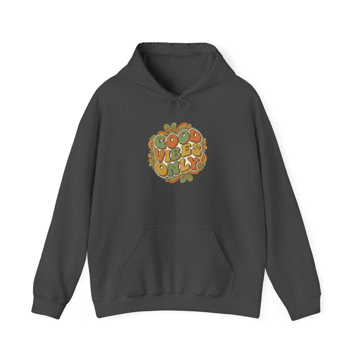 Good Vibes Only Hoodie — Retro Floral 'Good Vibes Only' Graphic Sweatshirt