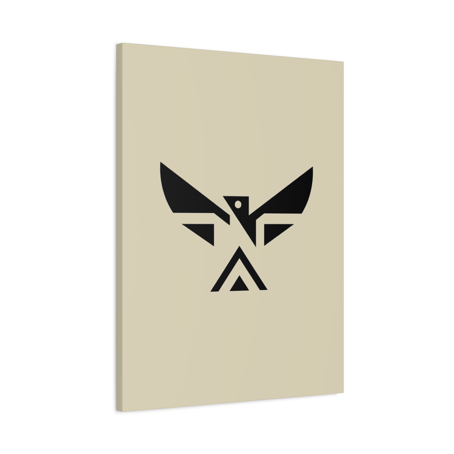 Minimalist Geometric Eagle Canvas Print — Modern Native-Inspired Wall Art