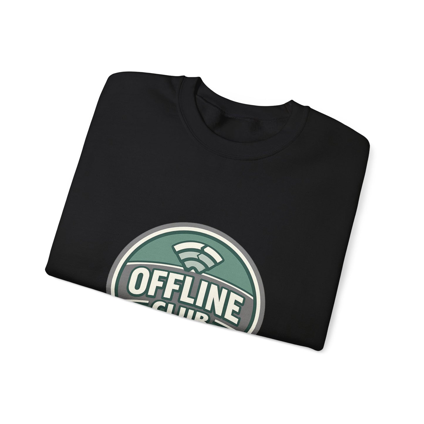 Offline Club Badge Crewneck Sweatshirt | digital detox, log off