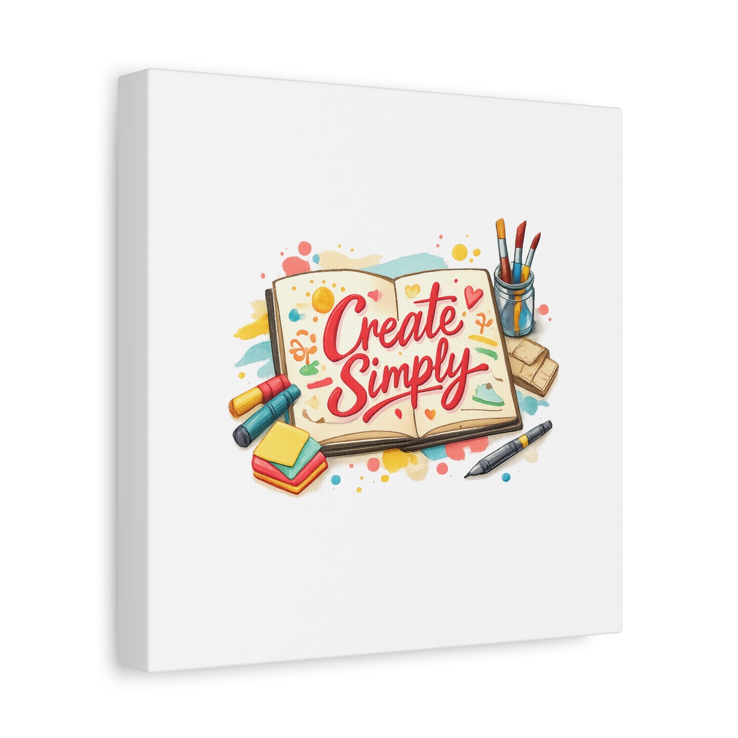 Create Simply Notebook Art Canvas | handmade marker aesthetic, hand-drawn doodle