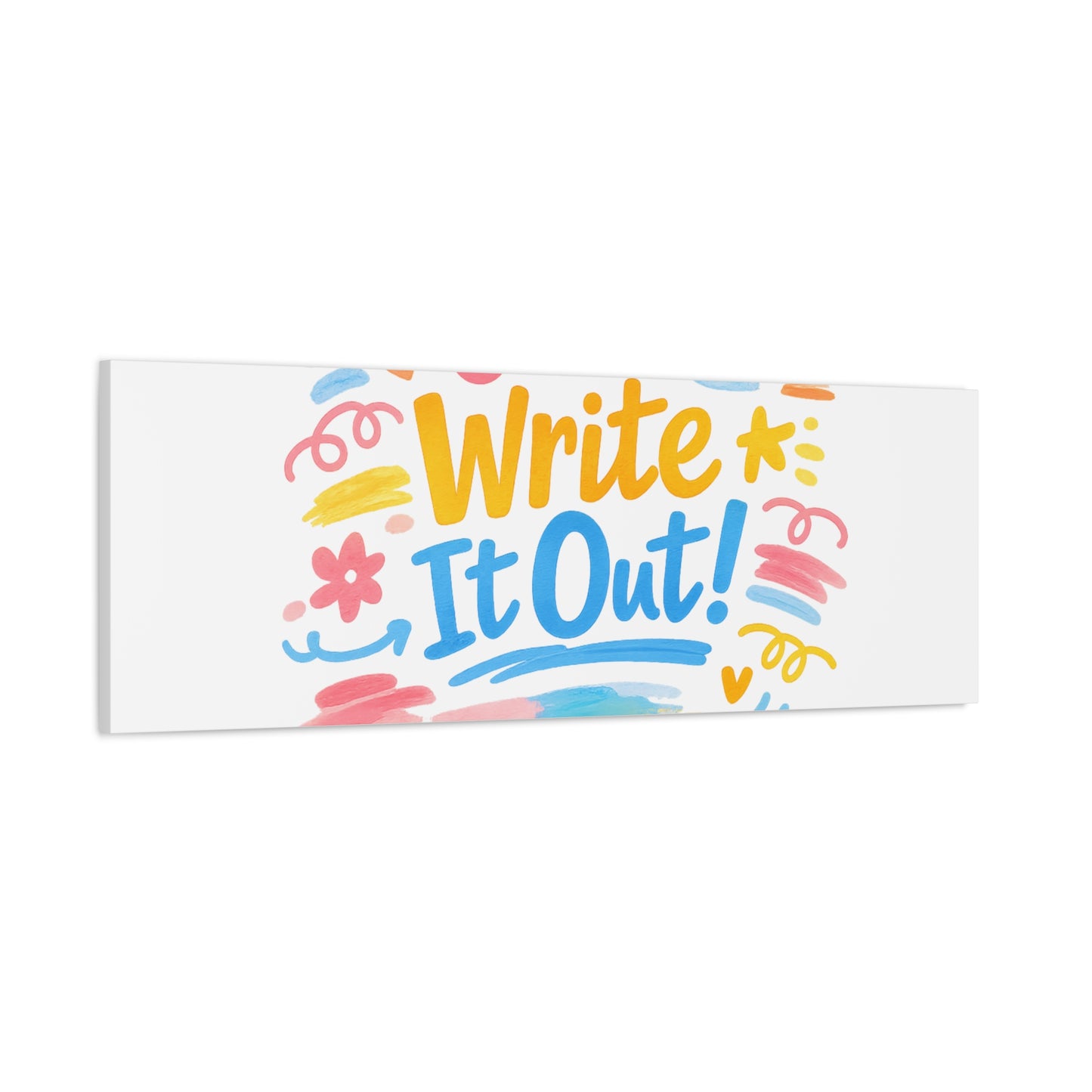 Just Write It Out! Canvas | handmade marker aesthetic, doodle art