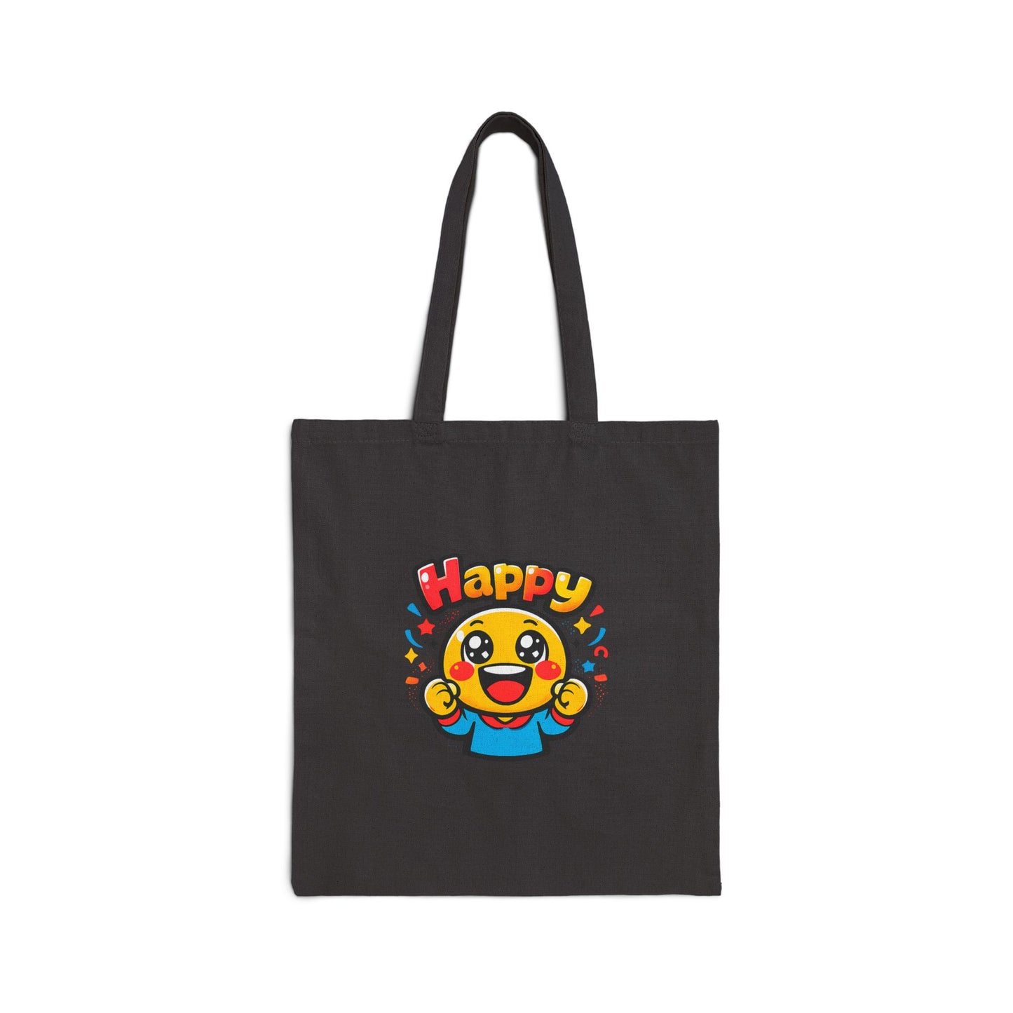Happy Blob Cartoon Tote | kawaii minimal, thick outline, mood face
