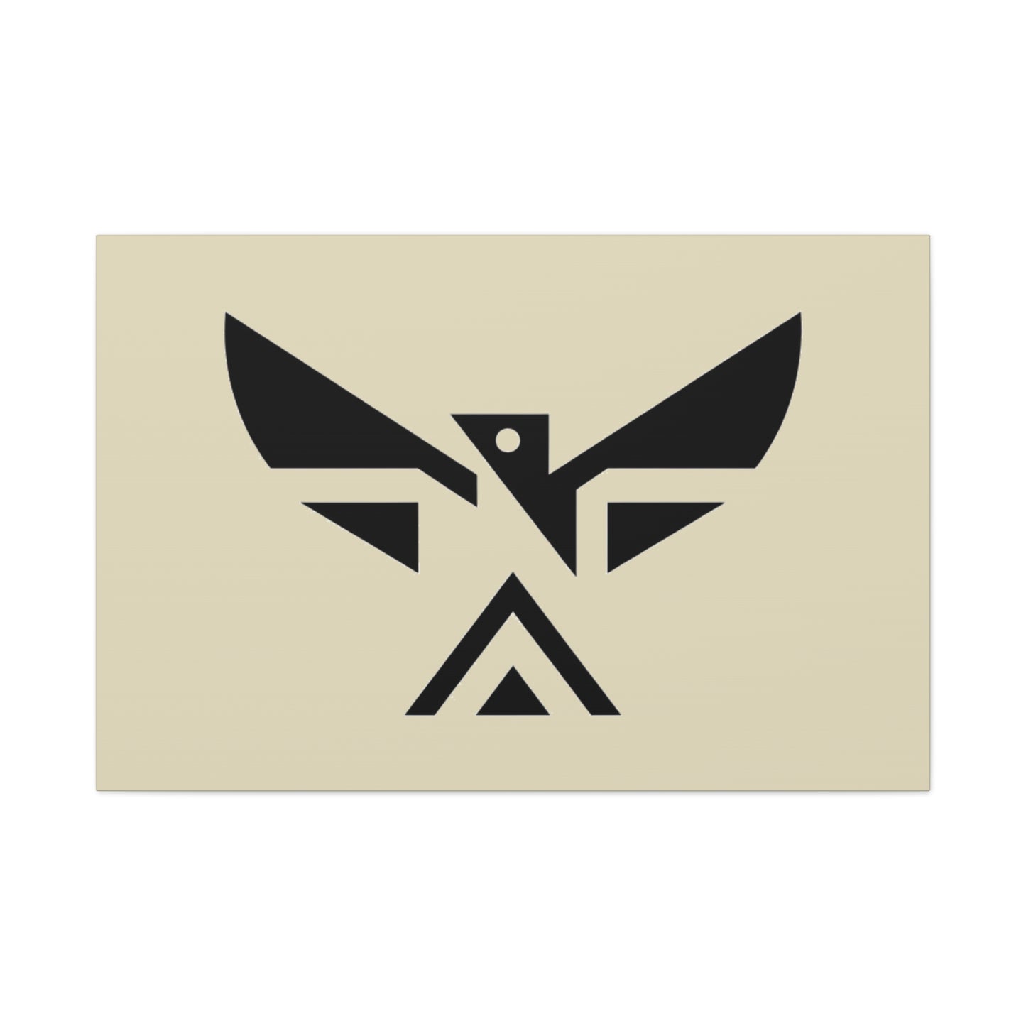 Minimalist Geometric Eagle Canvas Print — Modern Native-Inspired Wall Art