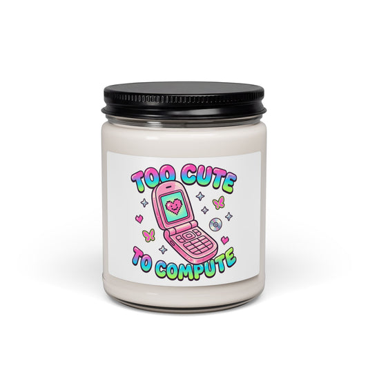 Too Cute to Compute Candle | Y2K Aesthetic, Retro Flip Phone Soy Candle