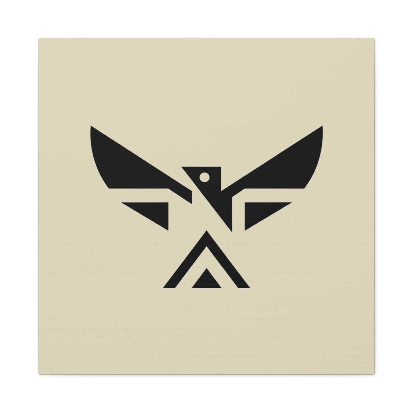 Minimalist Geometric Eagle Canvas Print — Modern Native-Inspired Wall Art