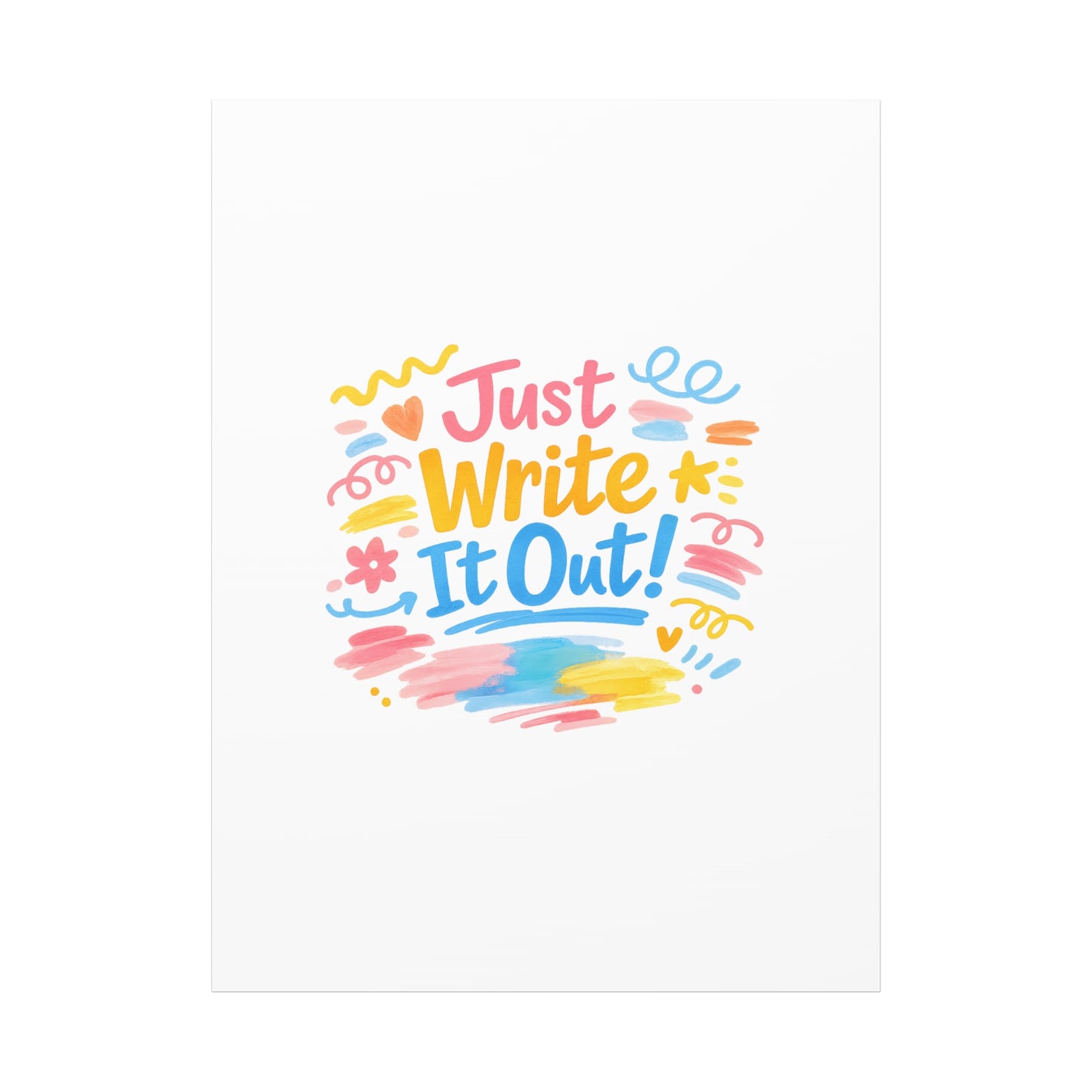 Just Write It Out! Canvas | handmade marker aesthetic, doodle art