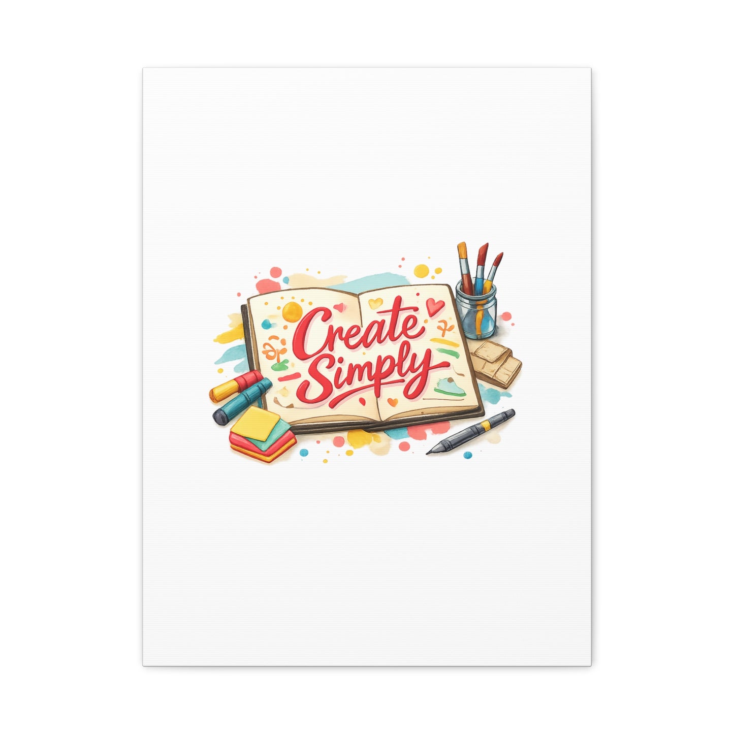 Create Simply Notebook Art Canvas | handmade marker aesthetic, hand-drawn doodle