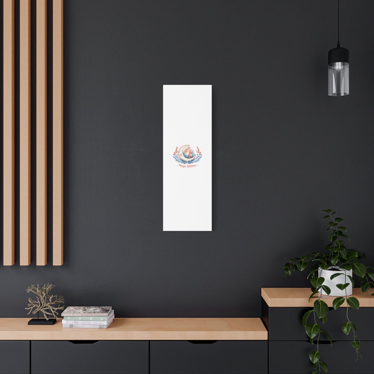 Magic Within Moon Crystal Canvas | witchcore, moon phase, crystals