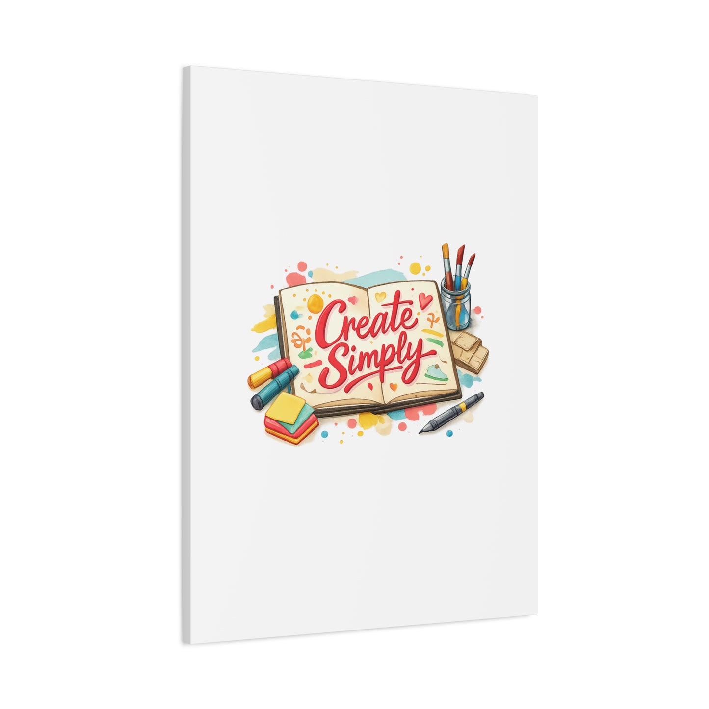 Create Simply Notebook Art Canvas | handmade marker aesthetic, hand-drawn doodle