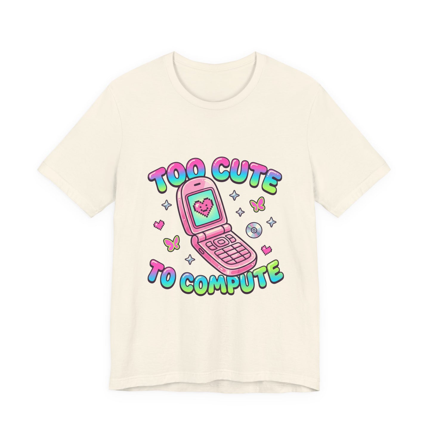 Too Cute To Compute Tee | Y2K shirt, retro internet graphic