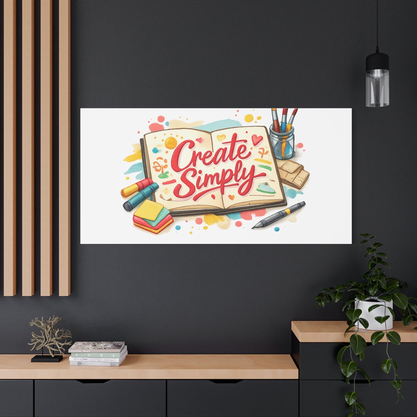 Create Simply Notebook Art Canvas | handmade marker aesthetic, hand-drawn doodle