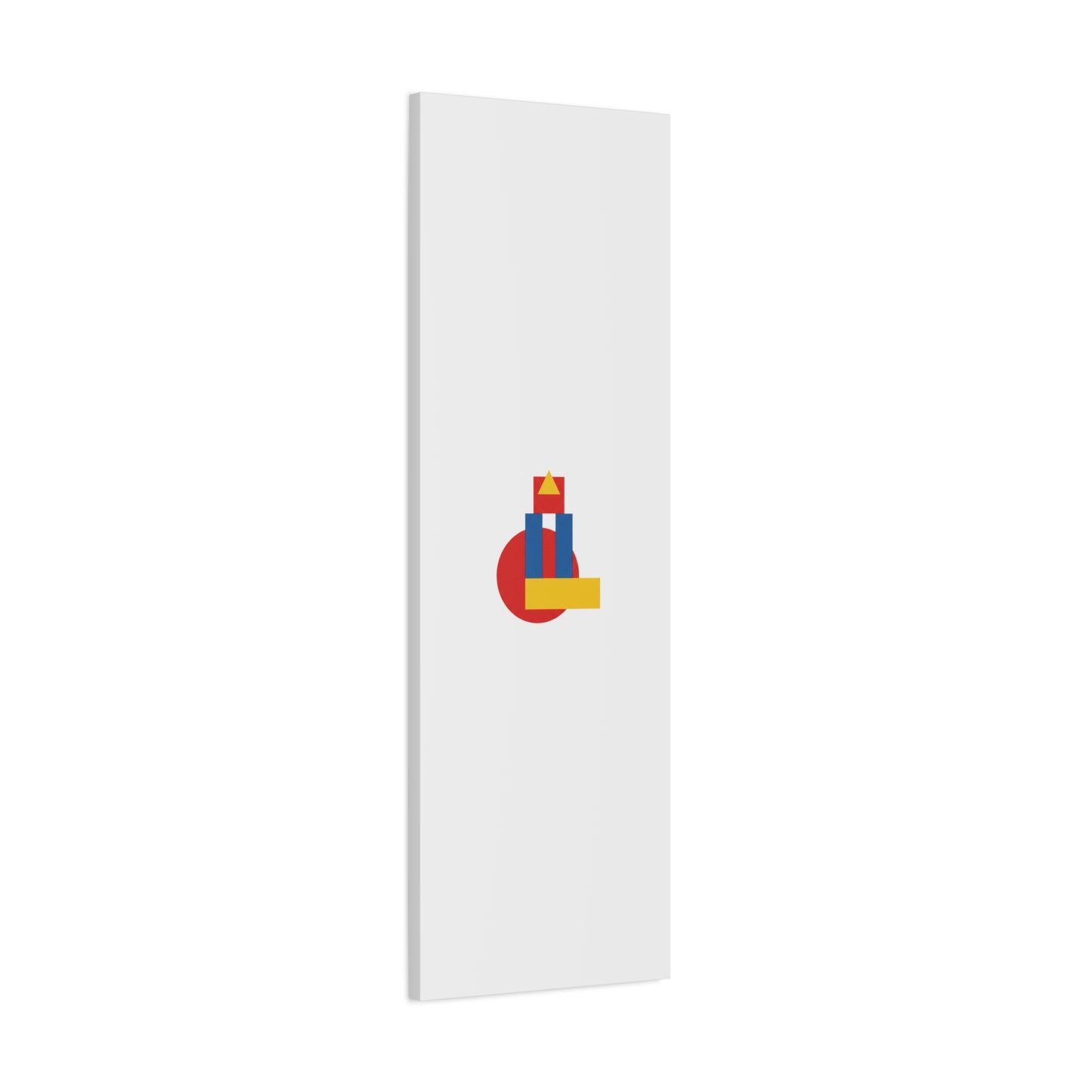 Abstract Geometric Shape Canvas Print — Minimalist Primary Color Wall Art