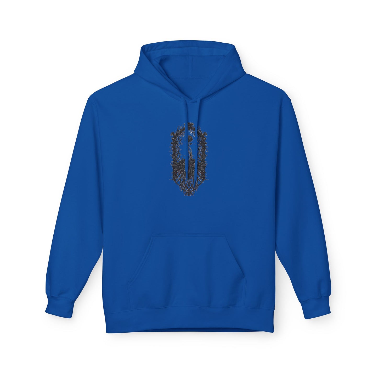 Wolf Crest Hoodie — Monochrome Forest Wolf Emblem