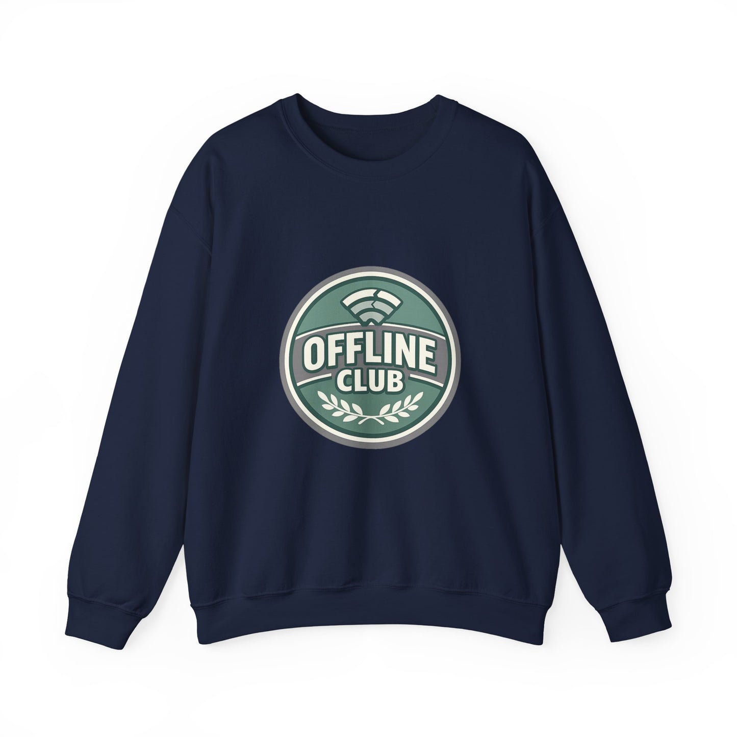 Offline Club Badge Crewneck Sweatshirt | digital detox, log off