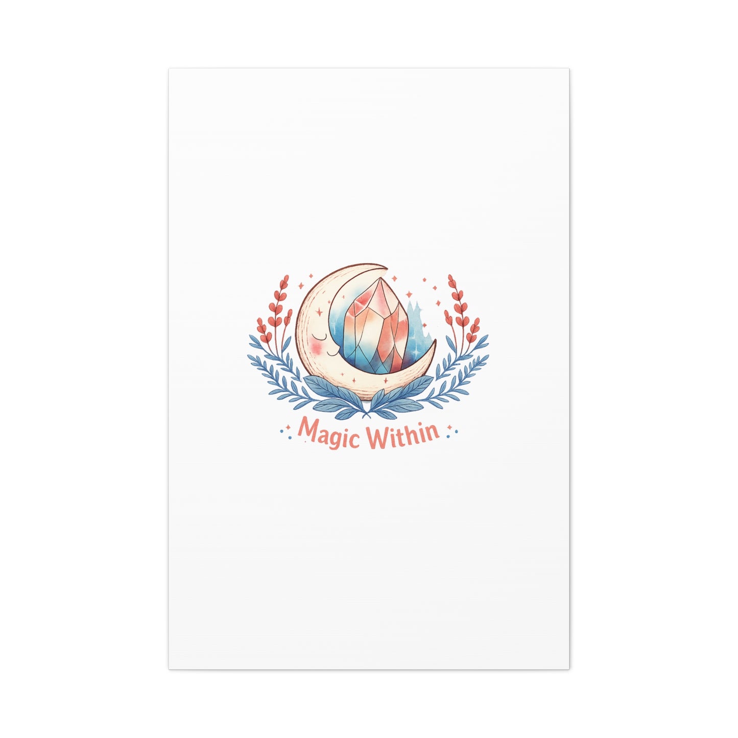 Magic Within Moon Crystal Canvas | witchcore, moon phase, crystals