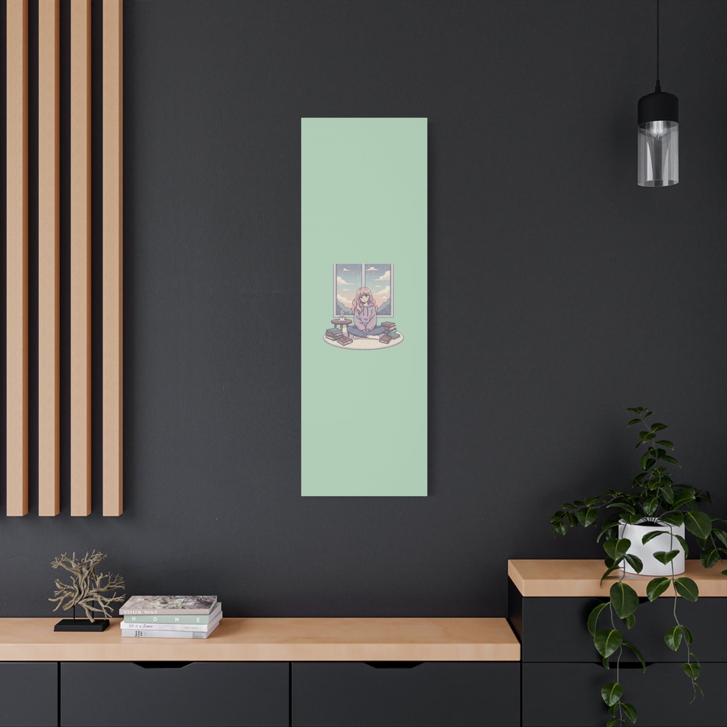 Cozy Girl Reading Wall Art — Matte Stretched Canvas