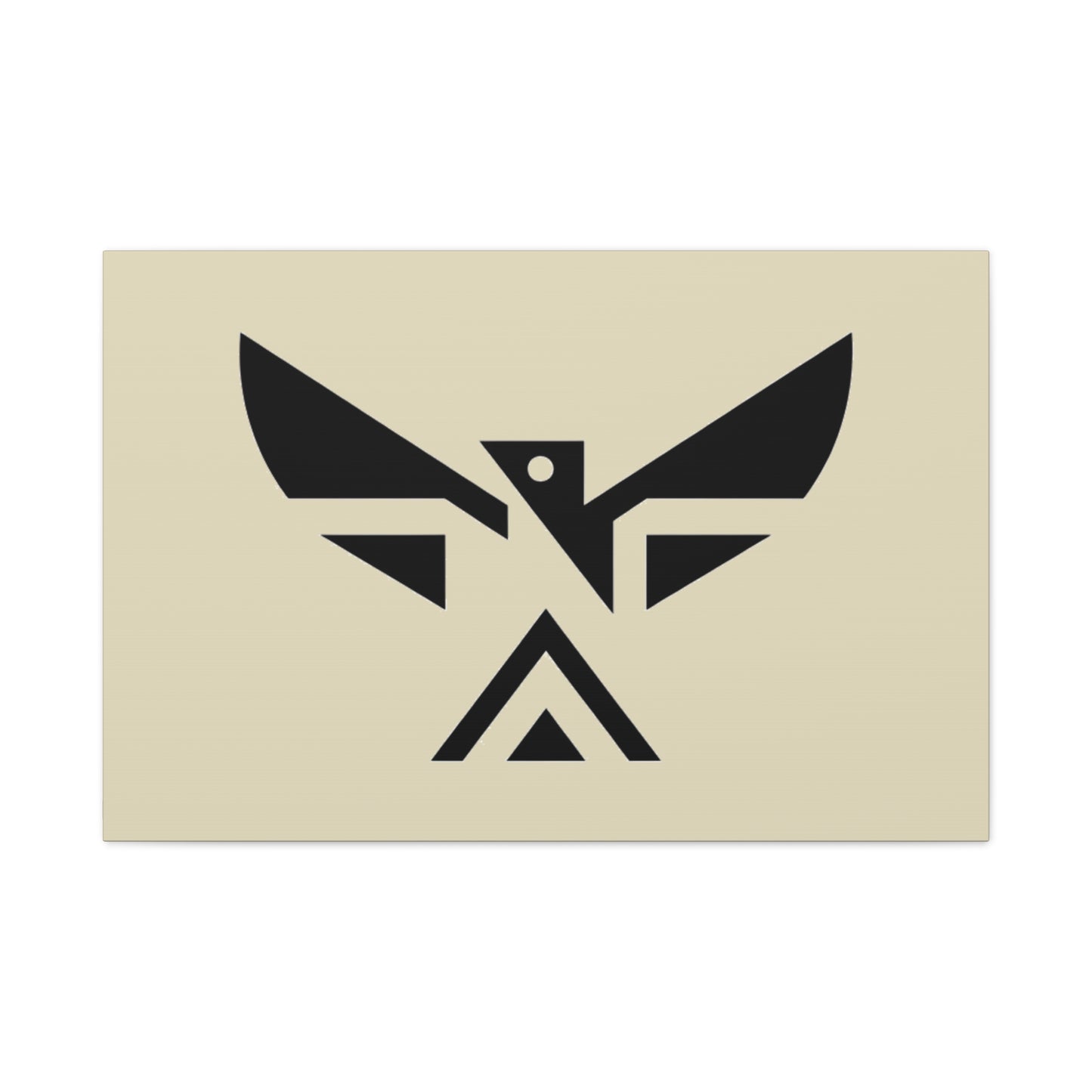 Minimalist Geometric Eagle Canvas Print — Modern Native-Inspired Wall Art