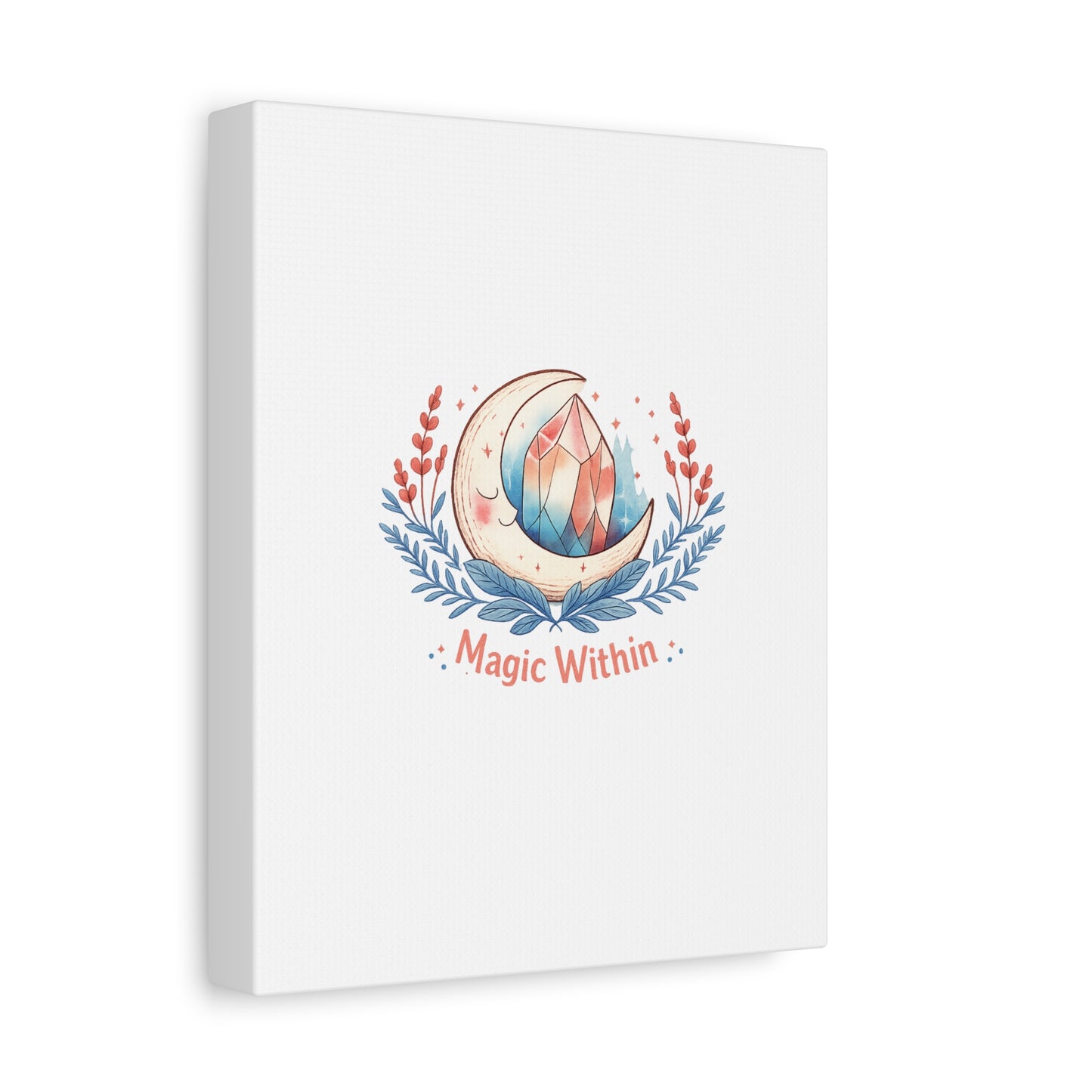 Magic Within Moon Crystal Canvas | witchcore, moon phase, crystals