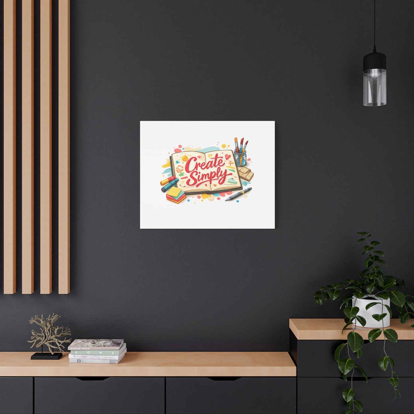 Create Simply Notebook Art Canvas | handmade marker aesthetic, hand-drawn doodle