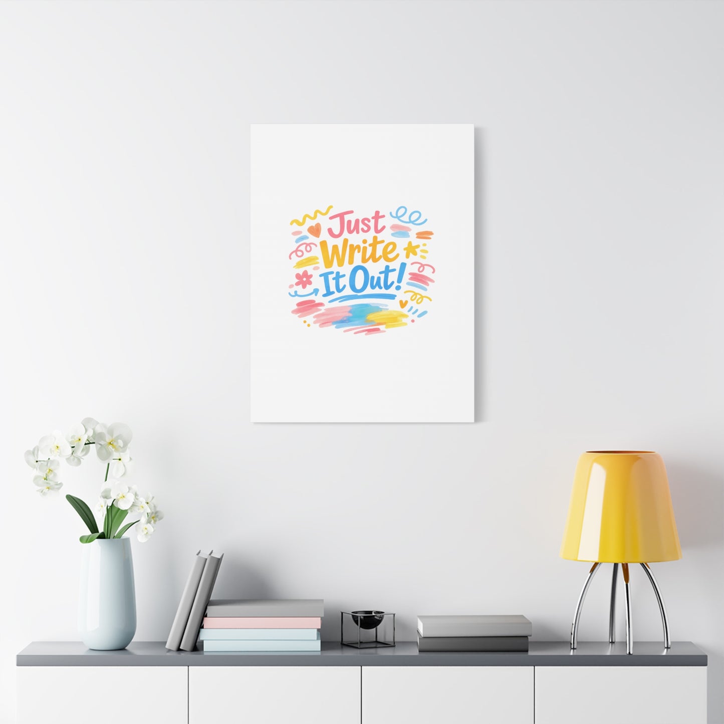 Just Write It Out! Canvas | handmade marker aesthetic, doodle art