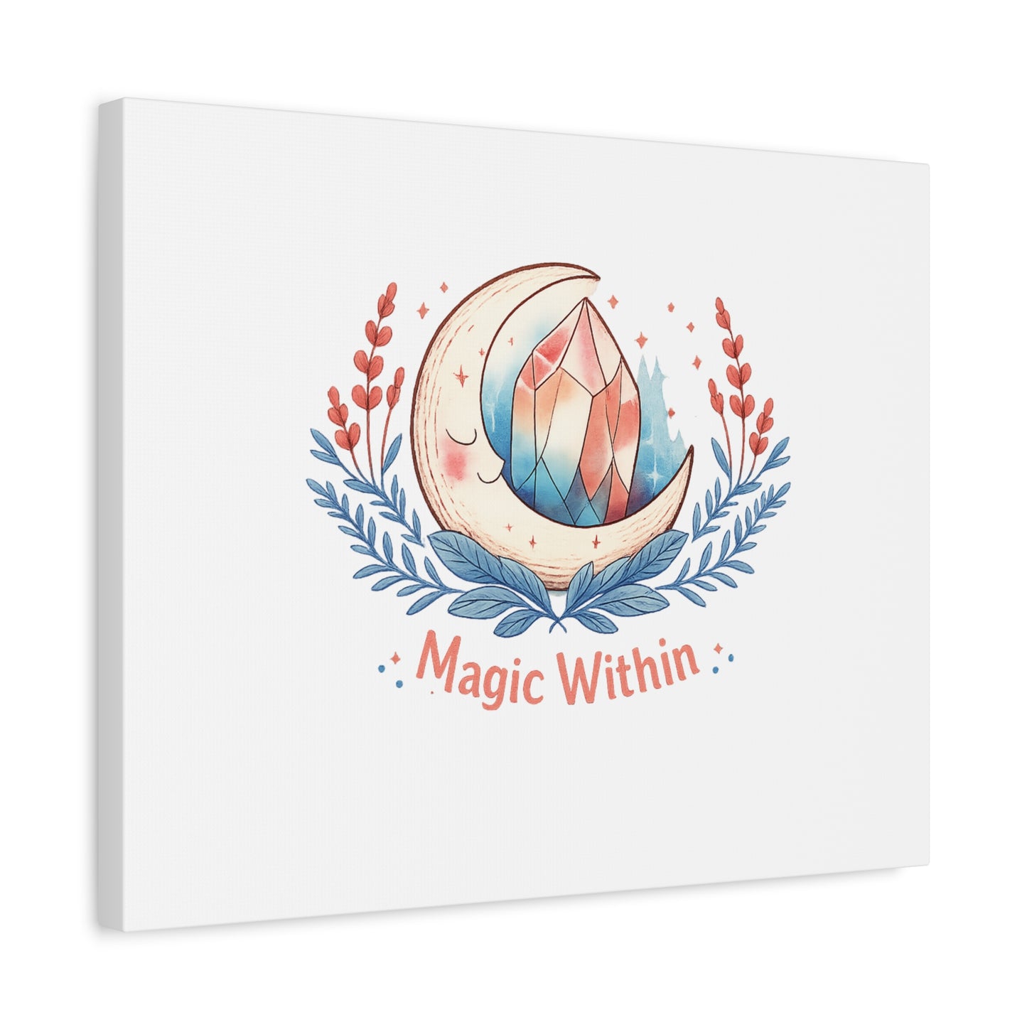 Magic Within Moon Crystal Canvas | witchcore, moon phase, crystals