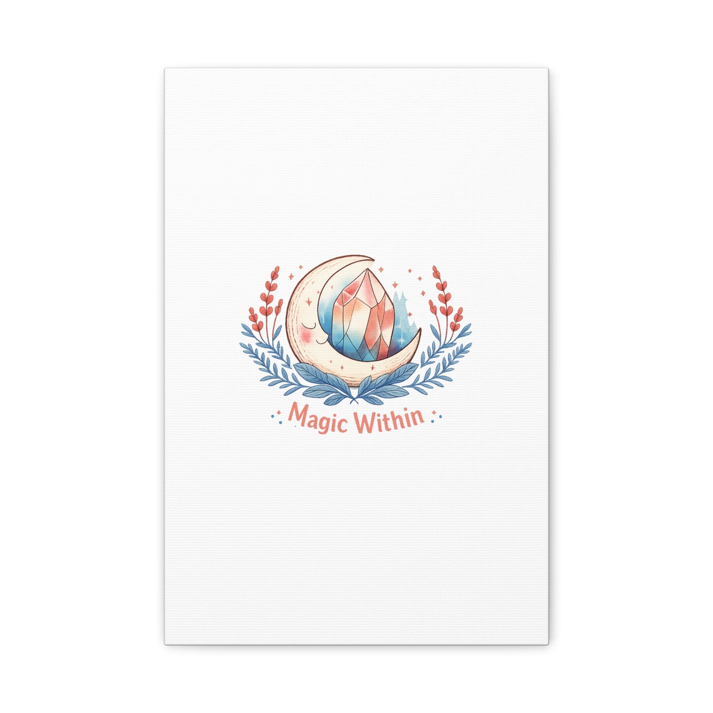 Magic Within Moon Crystal Canvas | witchcore, moon phase, crystals