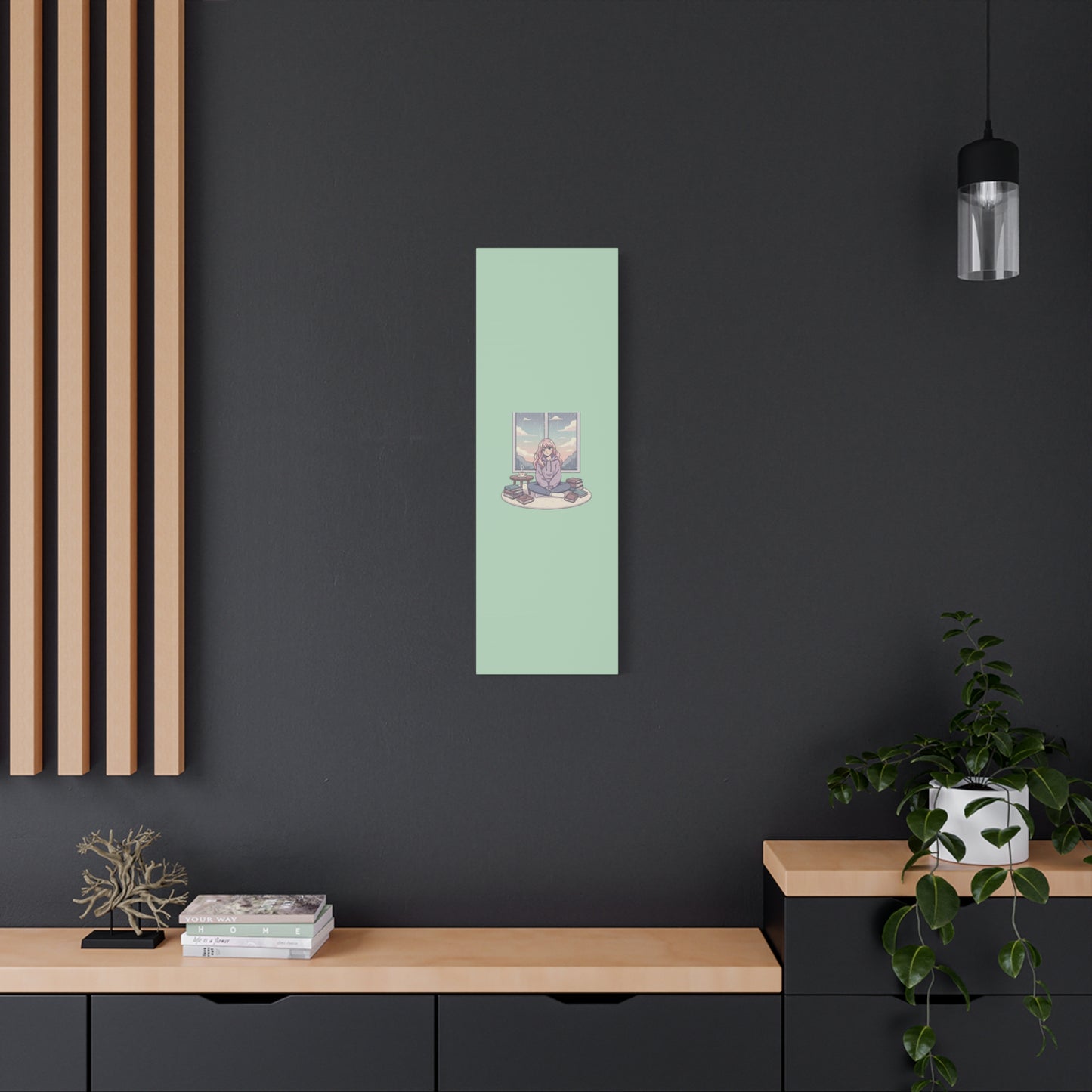 Cozy Girl Reading Wall Art — Matte Stretched Canvas