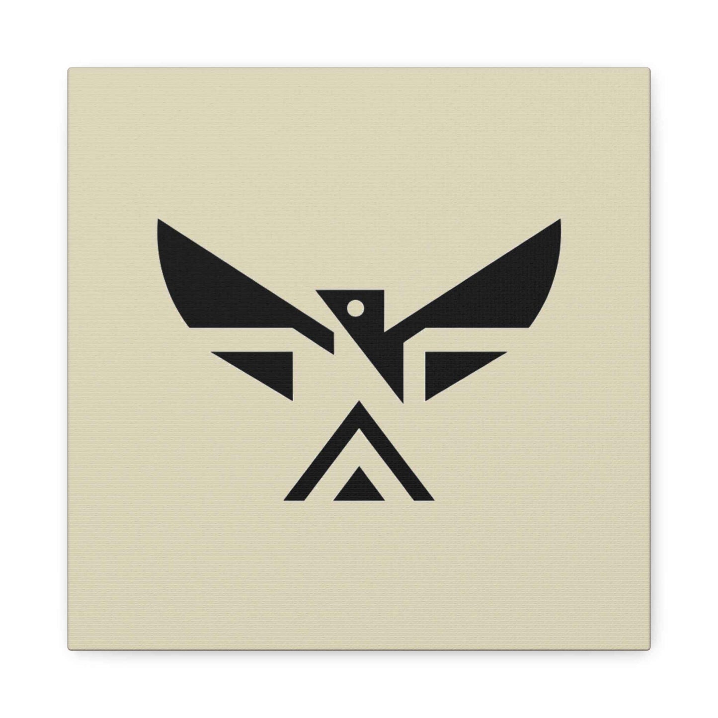 Minimalist Geometric Eagle Canvas Print — Modern Native-Inspired Wall Art
