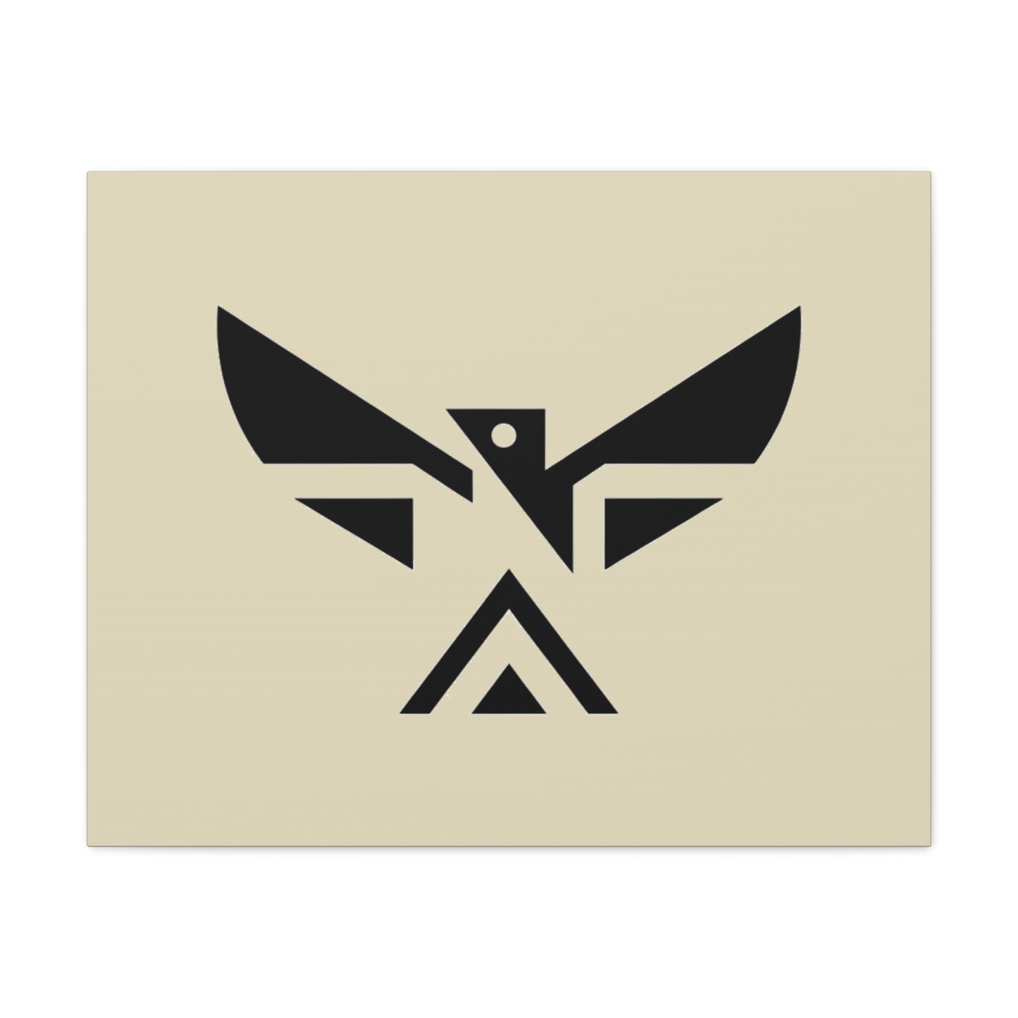 Minimalist Geometric Eagle Canvas Print — Modern Native-Inspired Wall Art