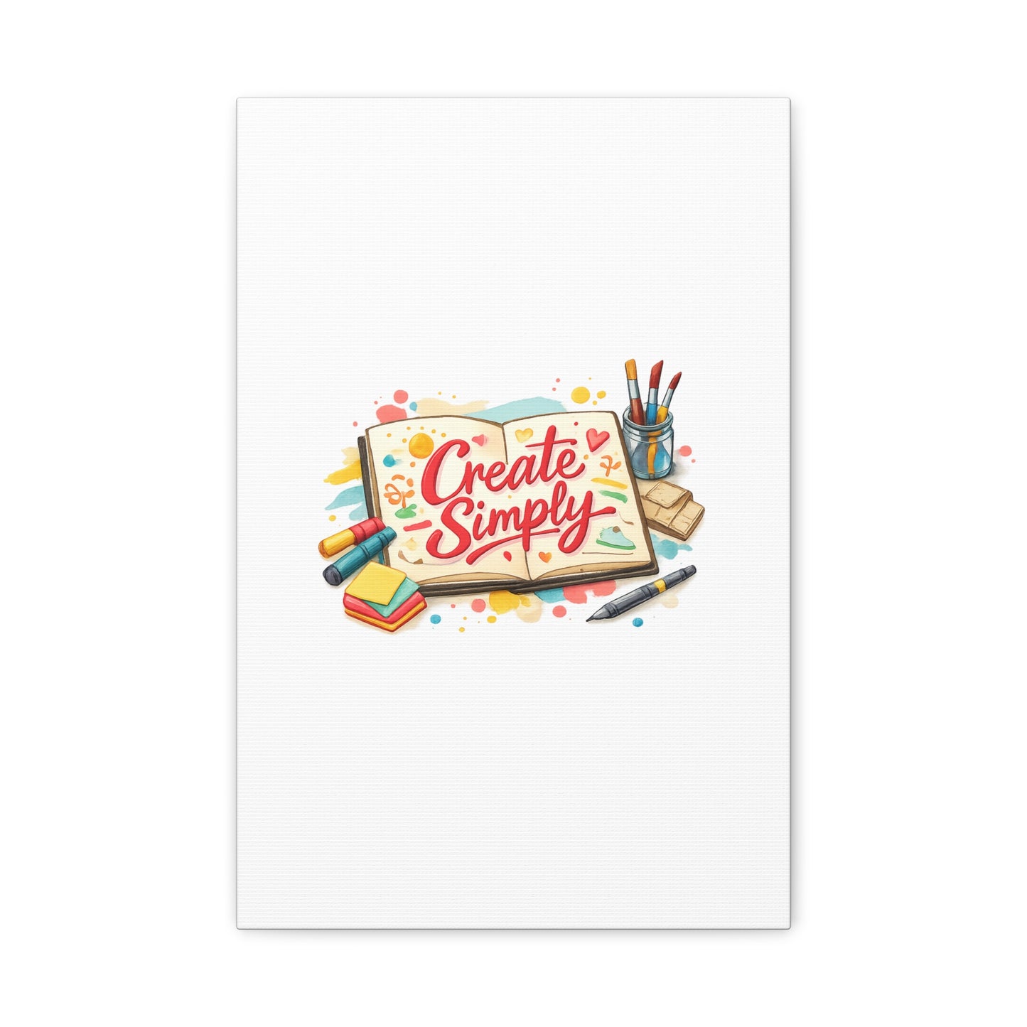 Create Simply Notebook Art Canvas | handmade marker aesthetic, hand-drawn doodle