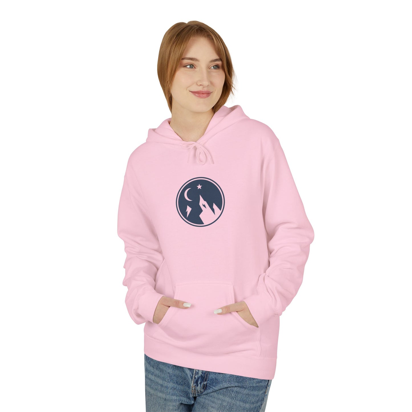 Hoodie — Minimal Mountain Moon Logo Pullover