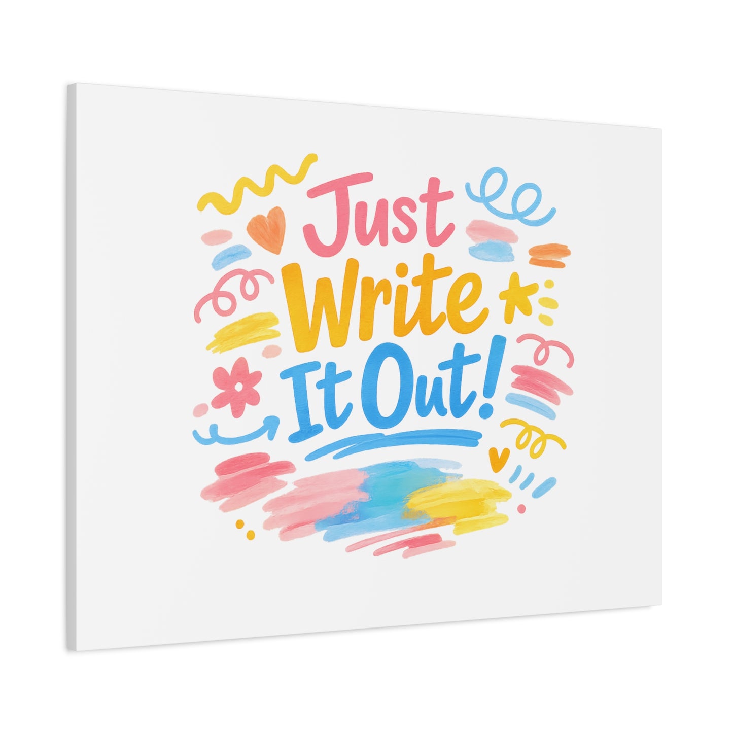 Just Write It Out! Canvas | handmade marker aesthetic, doodle art