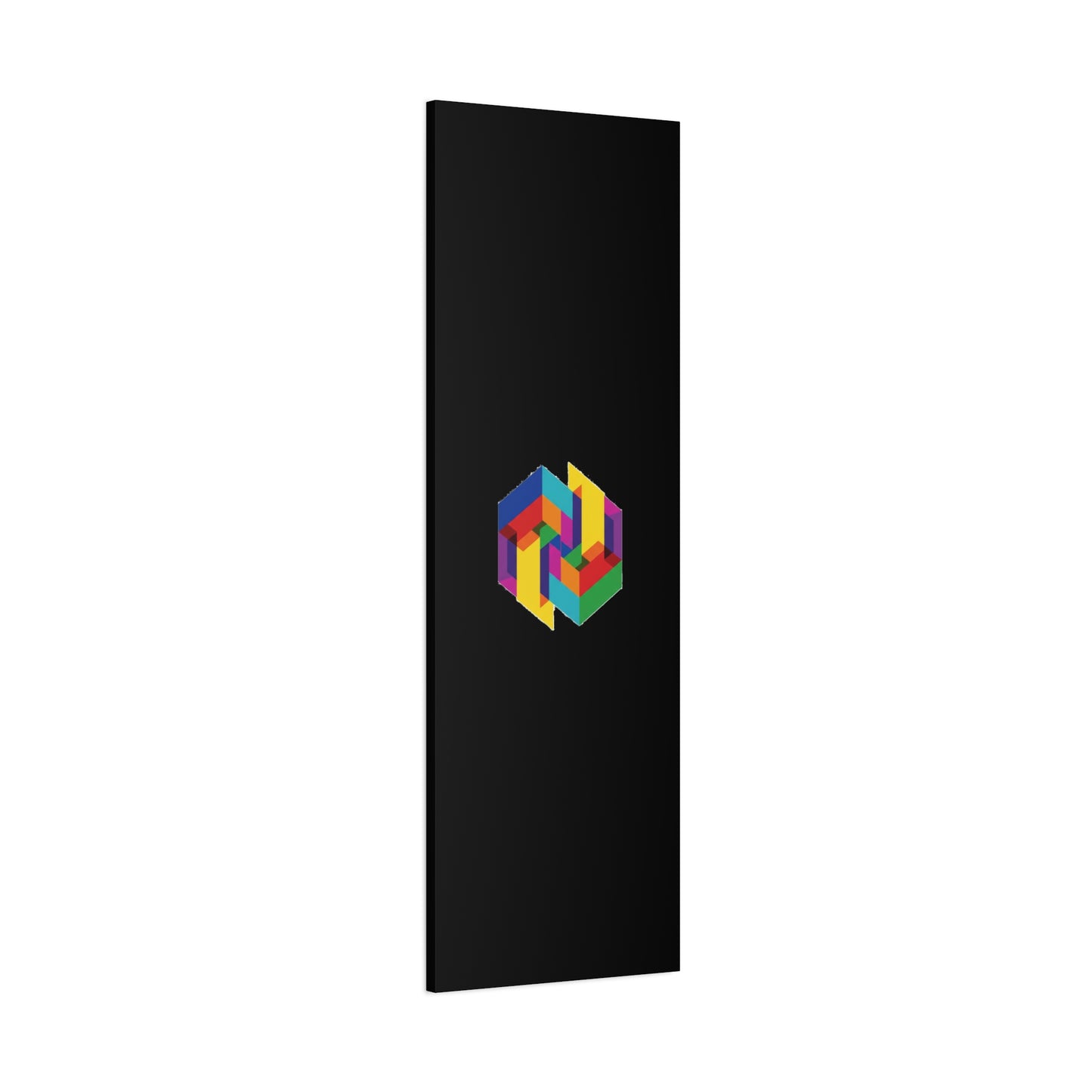 Colorful Geometric Cube Canvas Print — Modern Abstract Wall Art