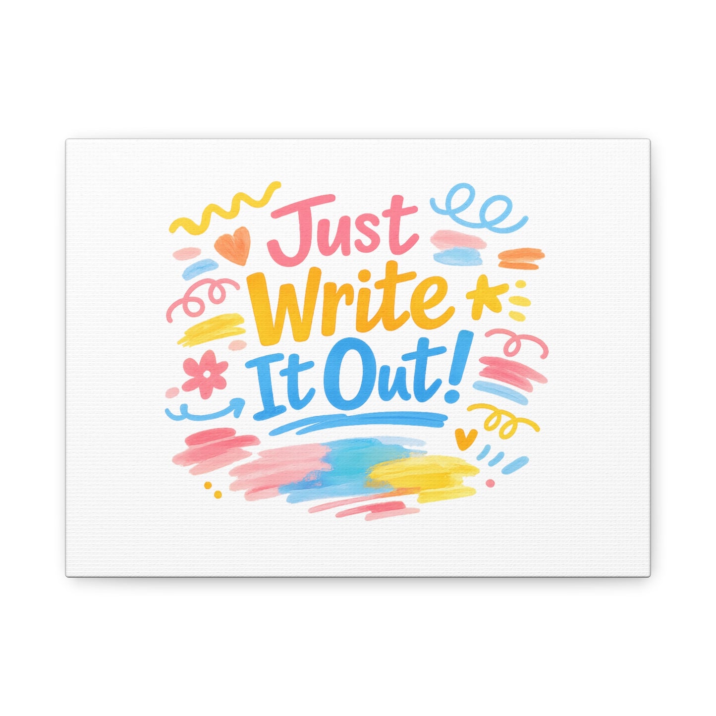 Just Write It Out! Canvas | handmade marker aesthetic, doodle art