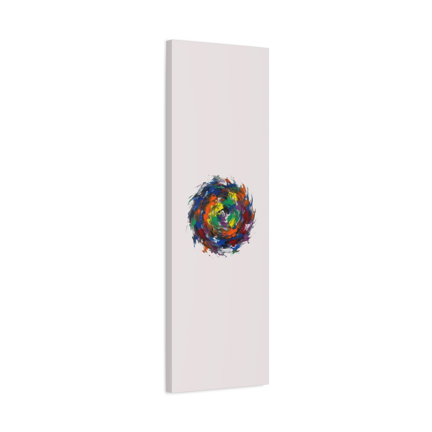 Abstract Color Swirl Canvas - Vibrant Circular Brushstroke Wall Art (Matte Stretched)