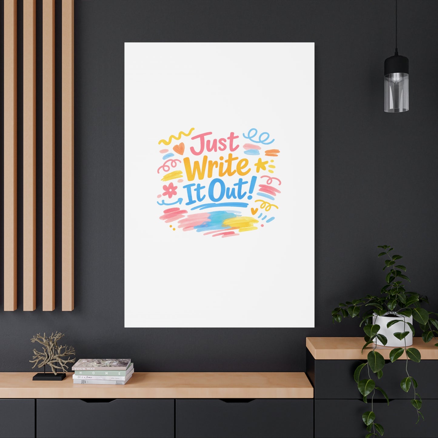 Just Write It Out! Canvas | handmade marker aesthetic, doodle art