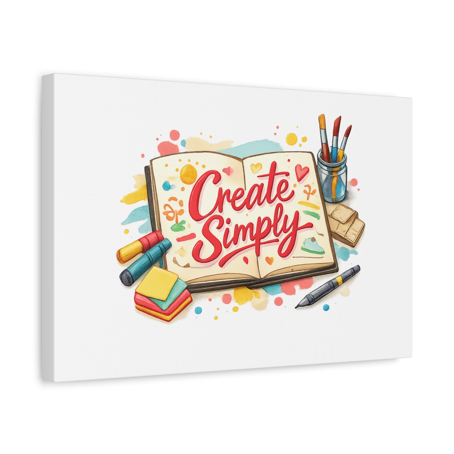 Create Simply Notebook Art Canvas | handmade marker aesthetic, hand-drawn doodle