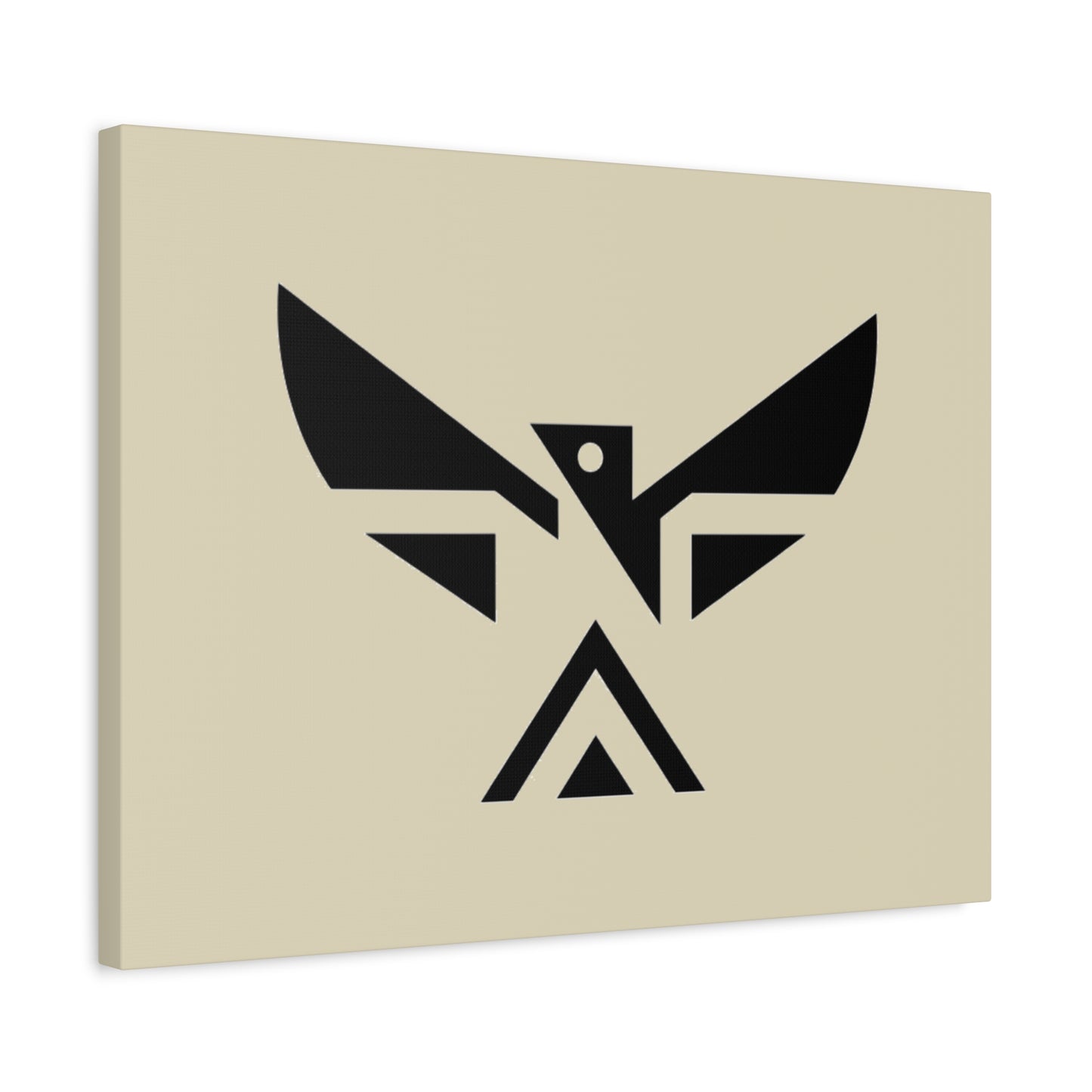 Minimalist Geometric Eagle Canvas Print — Modern Native-Inspired Wall Art
