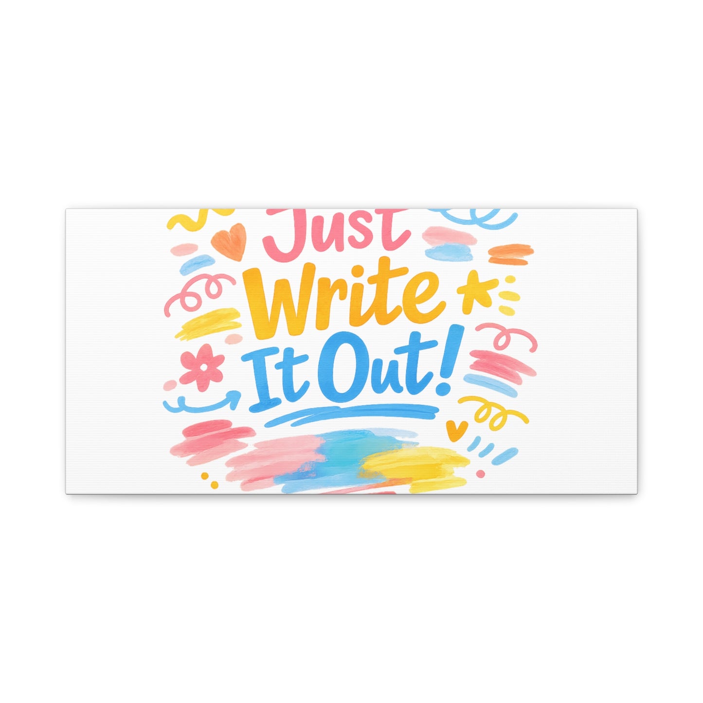 Just Write It Out! Canvas | handmade marker aesthetic, doodle art