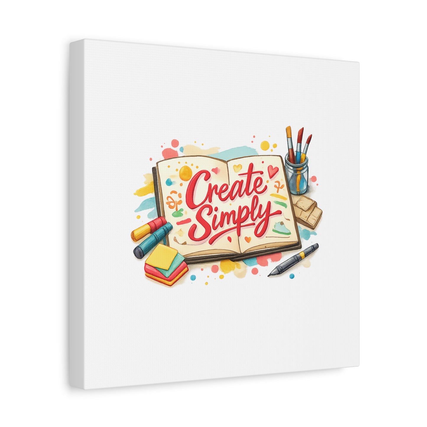 Create Simply Notebook Art Canvas | handmade marker aesthetic, hand-drawn doodle