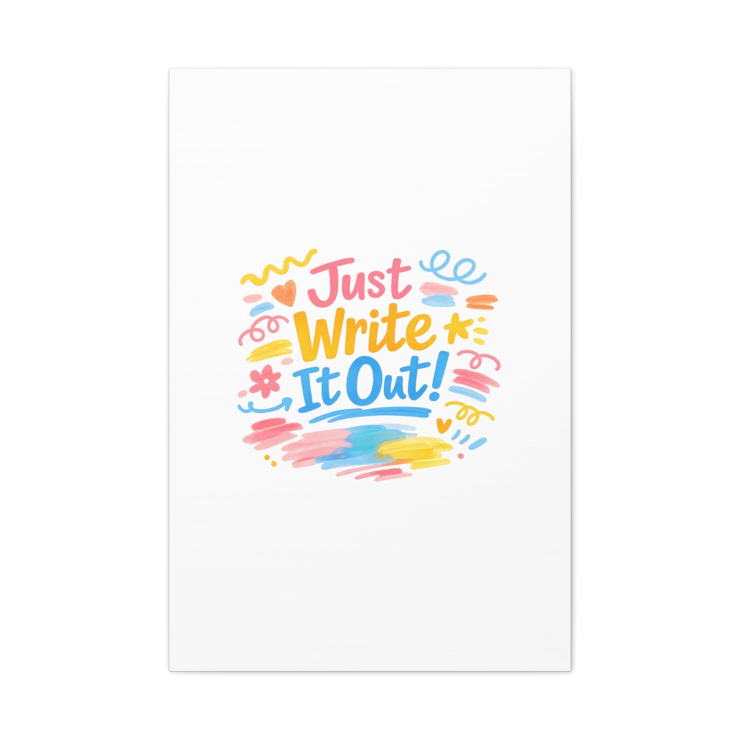 Just Write It Out! Canvas | handmade marker aesthetic, doodle art