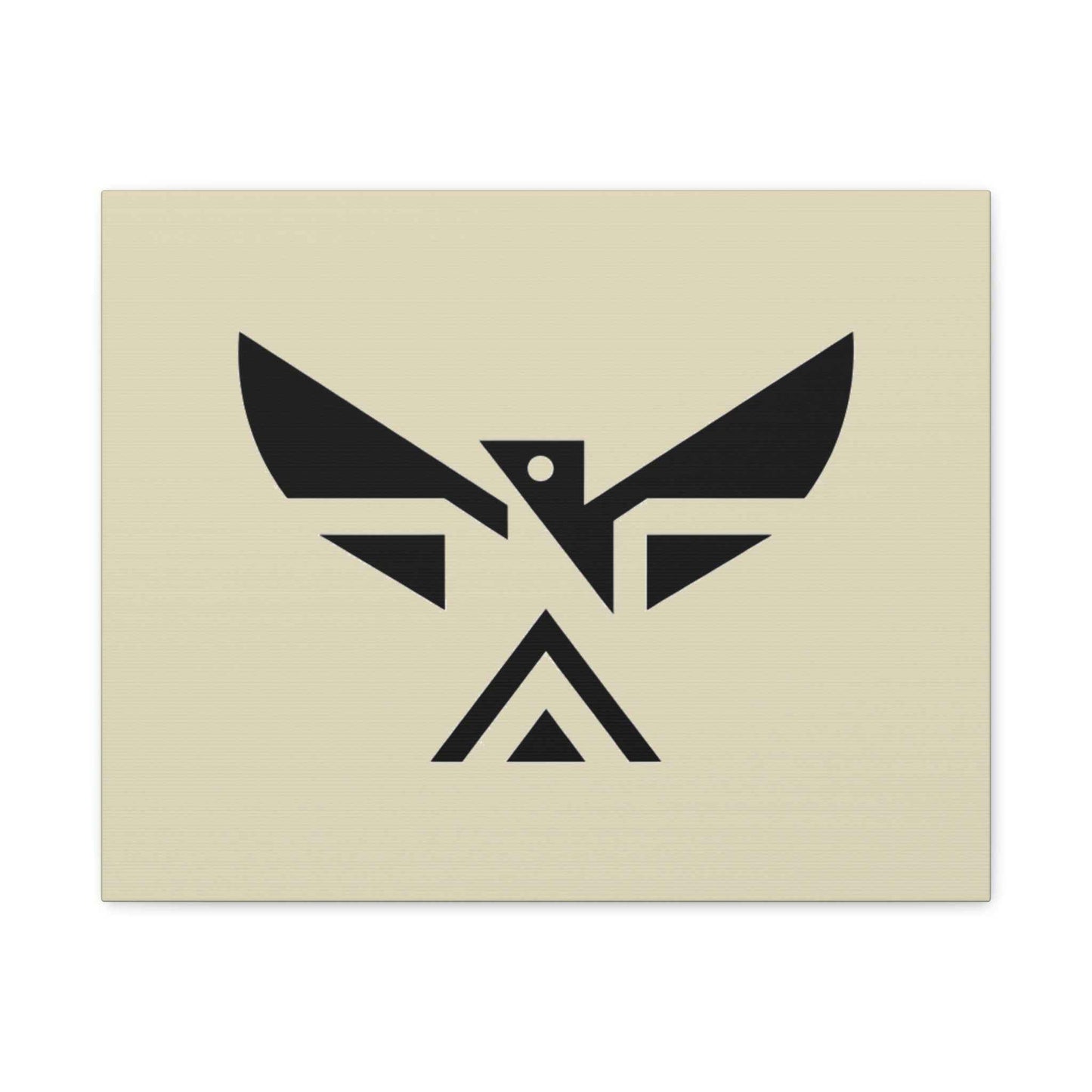 Minimalist Geometric Eagle Canvas Print — Modern Native-Inspired Wall Art